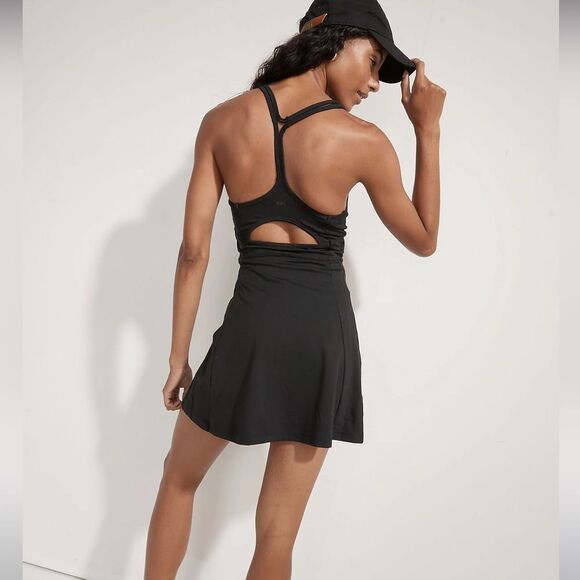 Madewell NWT Flex Cutout Exercise Fitness Dress XXS w/ Shelf Bra, Built-In Short - Picture 1 of 10
